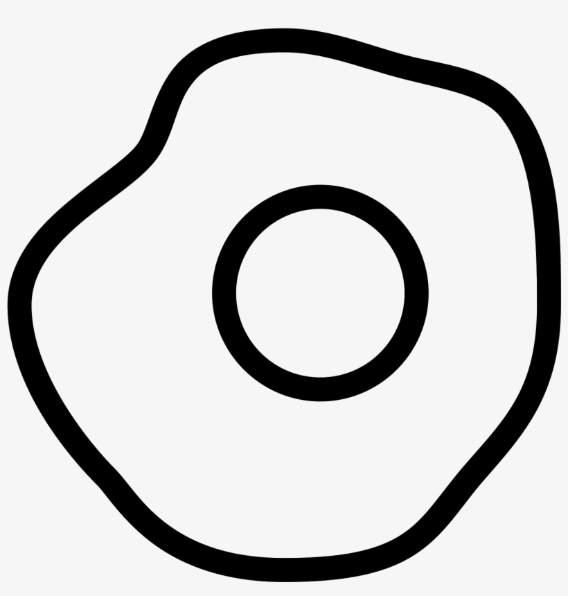 Sunny Side Up Eggs Icon - Sunny Side Up Egg Black And White, transparent png download