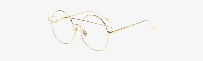 Transparent Lens Alloy Crossover Round Sunglasses - Shadow, transparent png download