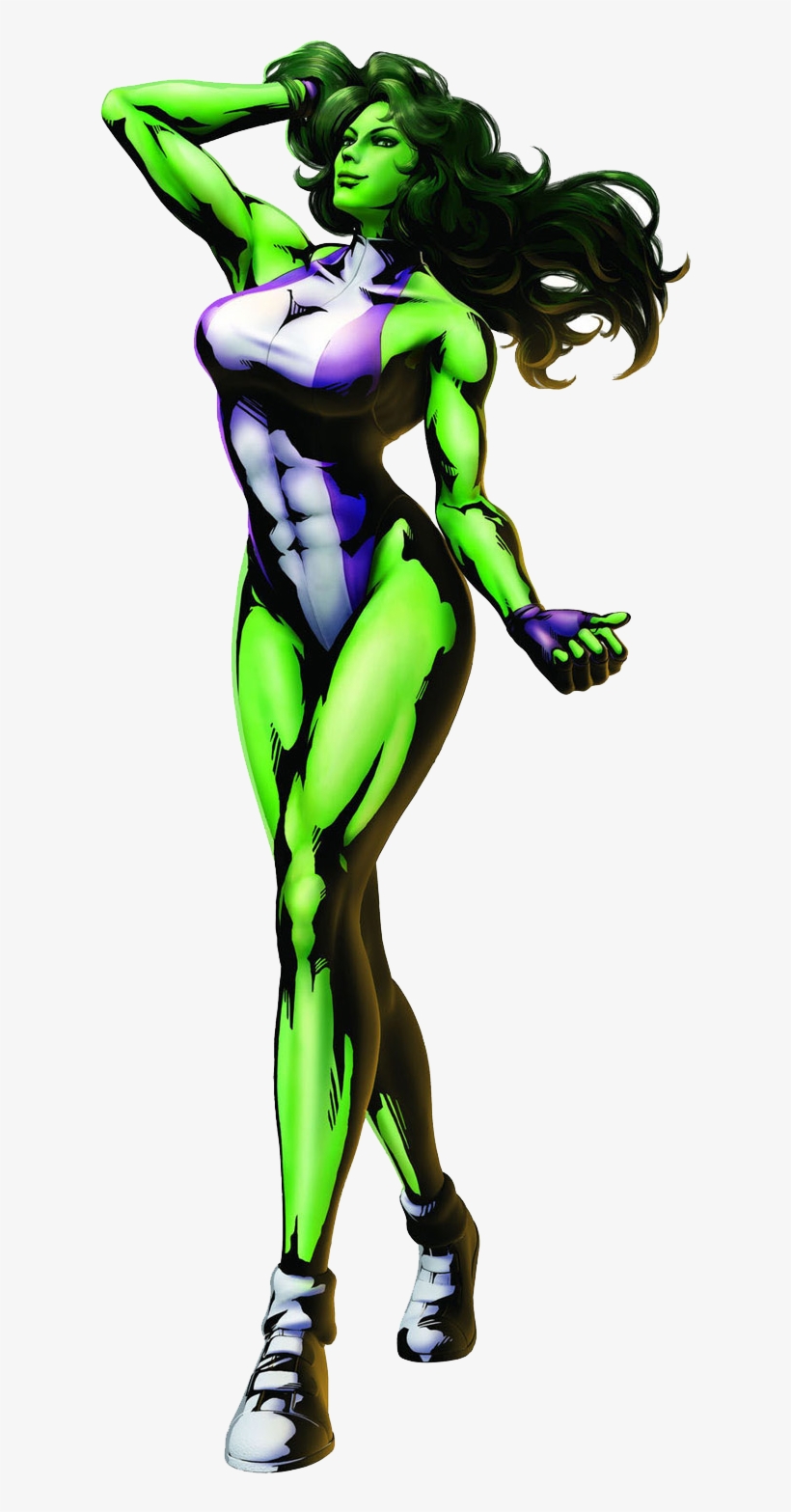 She Hulk Png Hd - Marvel Vs Capcom 3 She, transparent png download