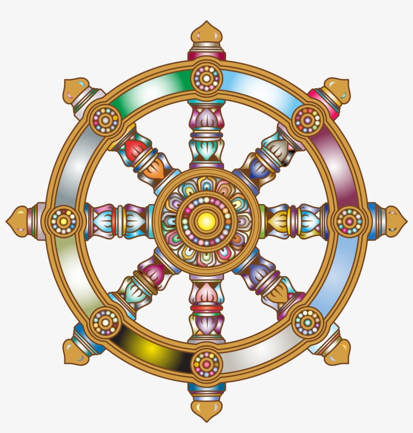 Prismatic Ornate Wheel Big Image Png - Dharma Wheel, transparent png download