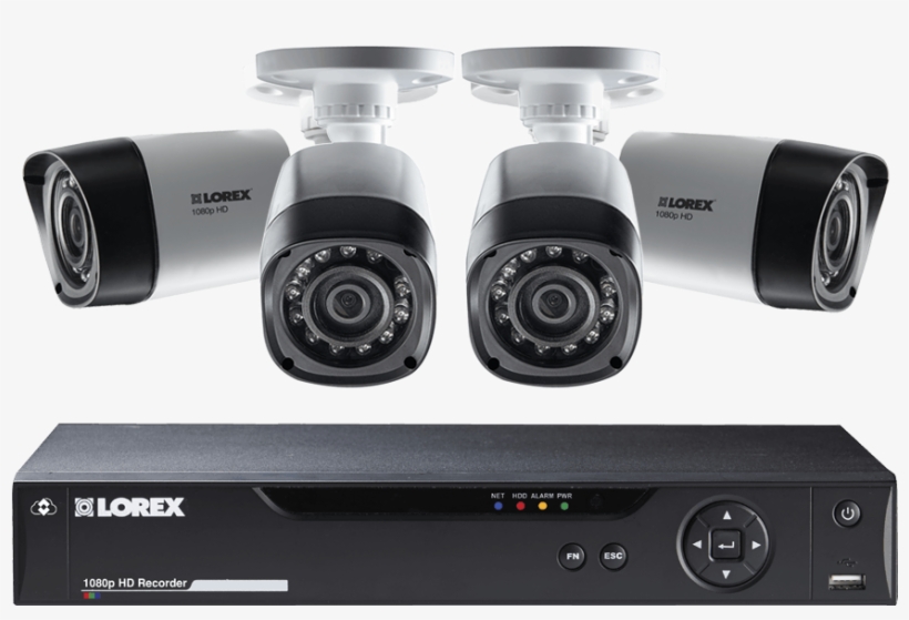 8 Channel Hd Mpx Dvr With 1tb Hdd, 4 1080p Cameras - Lorex Lhv21081tc4b 8-channel Mpx 1080p Hd 1tb Dvr With, transparent png download