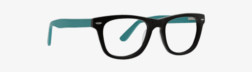 Reader In Matte Black - Teal And Black Glasses, transparent png download