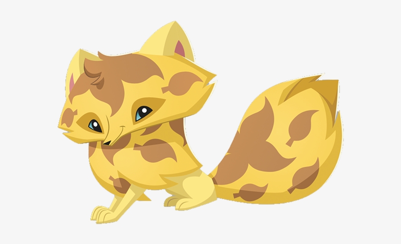 Arctic Fox Art Yellow Leaf - Portable Network Graphics, transparent png download