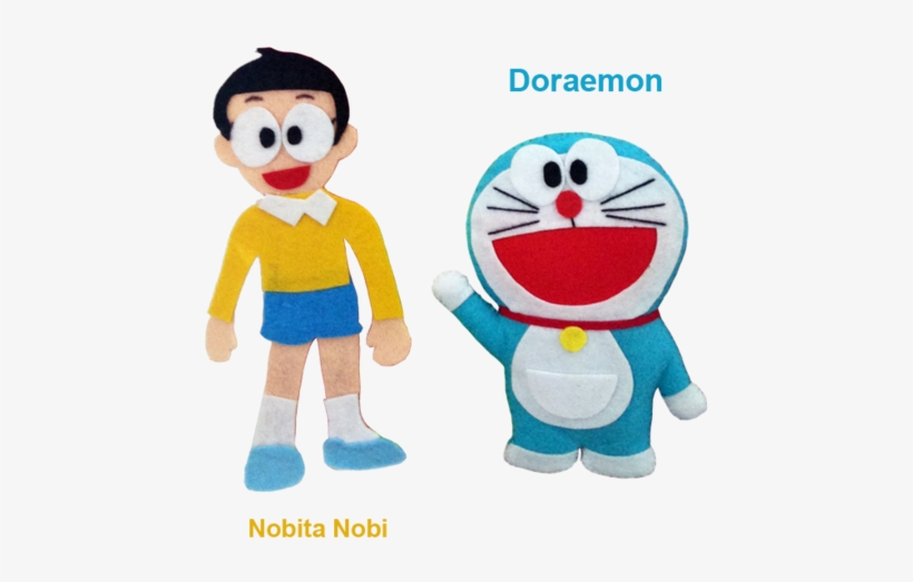 Felt 3d Doraemon With Nobita Personalised Wall Clock - Nobita Nobi, transparent png download