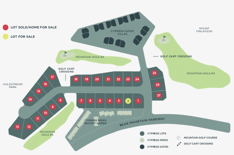 Cypress Neighbourhood Site Map - Cypress Mews Bear Mountain, transparent png download