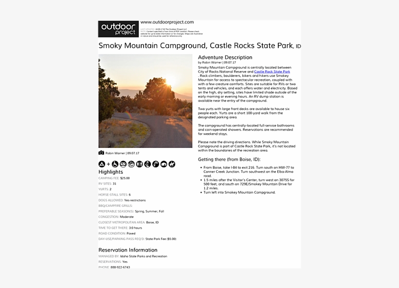 Smoky Mountain Campground Field Guide - Jumbo Campground Grand Junction Colorado, transparent png download