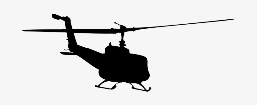 Chopper Flying Helicopter Machine Silhouet - Helicopter Silhouette, transparent png download