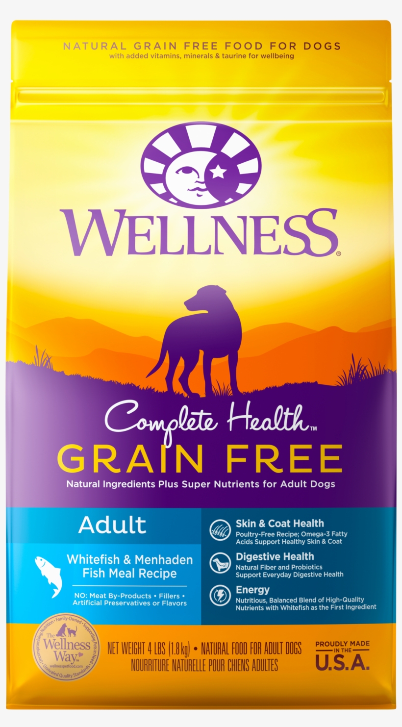 Complete Health Grain Free Whitefish - Wellness Fish Dog Food, transparent png download