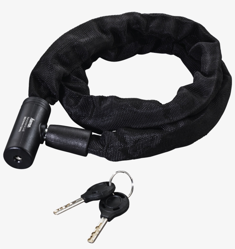 Chain Link Bike Lock, 100 Cm, Black - Hama 00178122 (schwarz), transparent png download