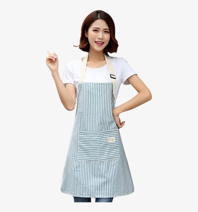 For Apron Korean Women Home Kitchen Linen Apron Baking - Girl, transparent png download