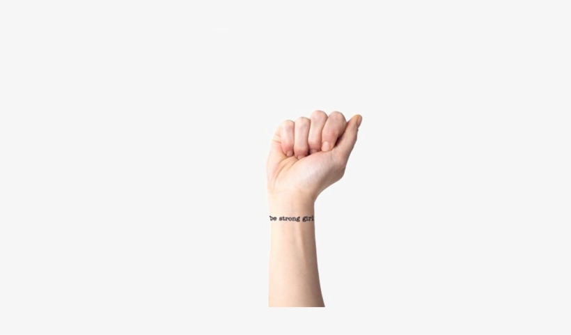Girl Hand Transparent Image - Barbed Wire Tattoo On Wrist, transparent png download