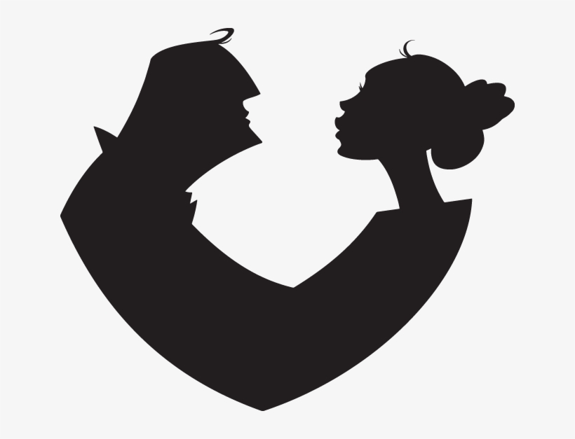 Cartoon Heart Couple - Love, transparent png download