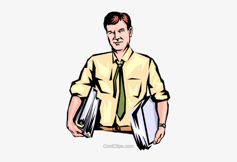 Man With Armloads Of Work Royalty Free Vector Clip - Working Adult Clipart Png, transparent png download