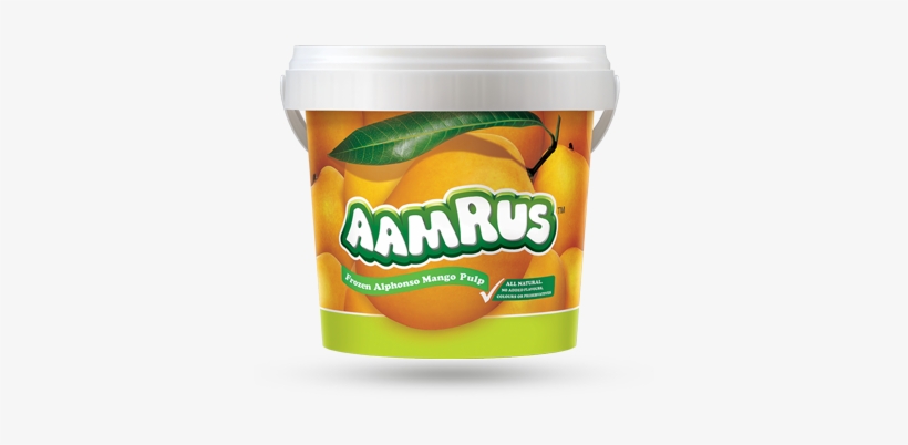 Frozen Mango Pulp - Aamrus Alphonso Frozen Mango Pulp 500gm, transparent png download