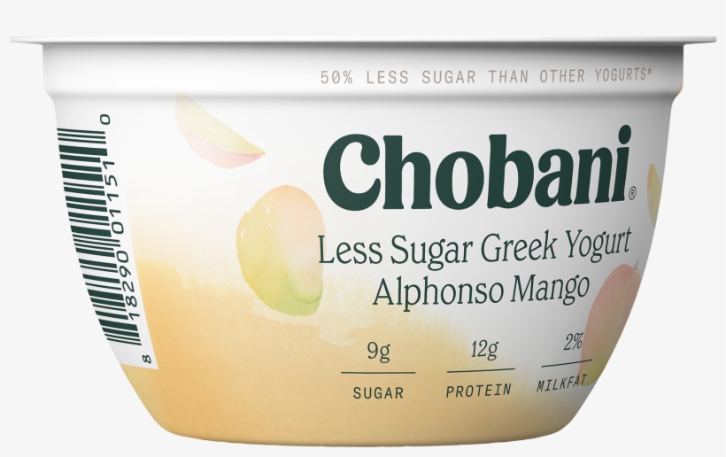 Chobani, Less Sugar Greek Alphonso Mango Low Fat Greek - Greek Yogurt, transparent png download