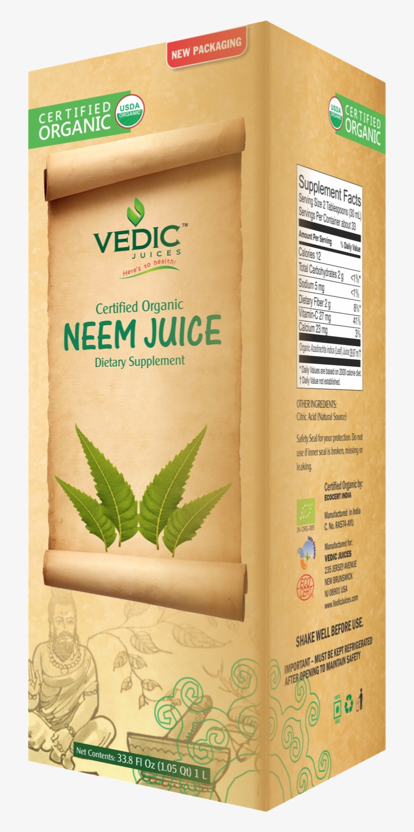 Organic Neem Juice - Vedic Sugar Balance Juice 500ml, transparent png download
