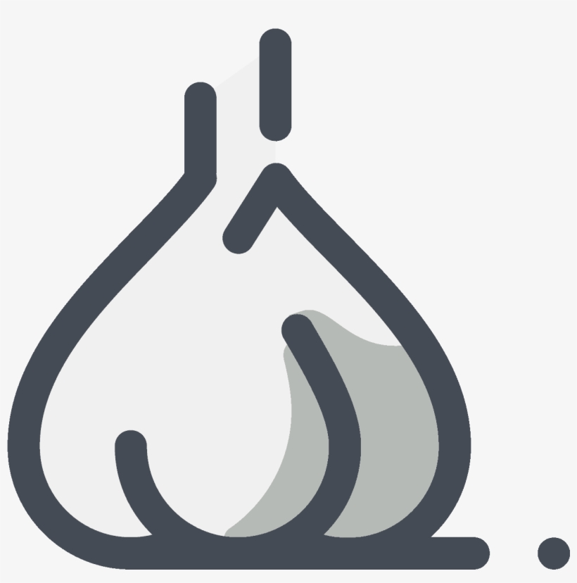 White Garlic Icon - Garlic Icon, transparent png download