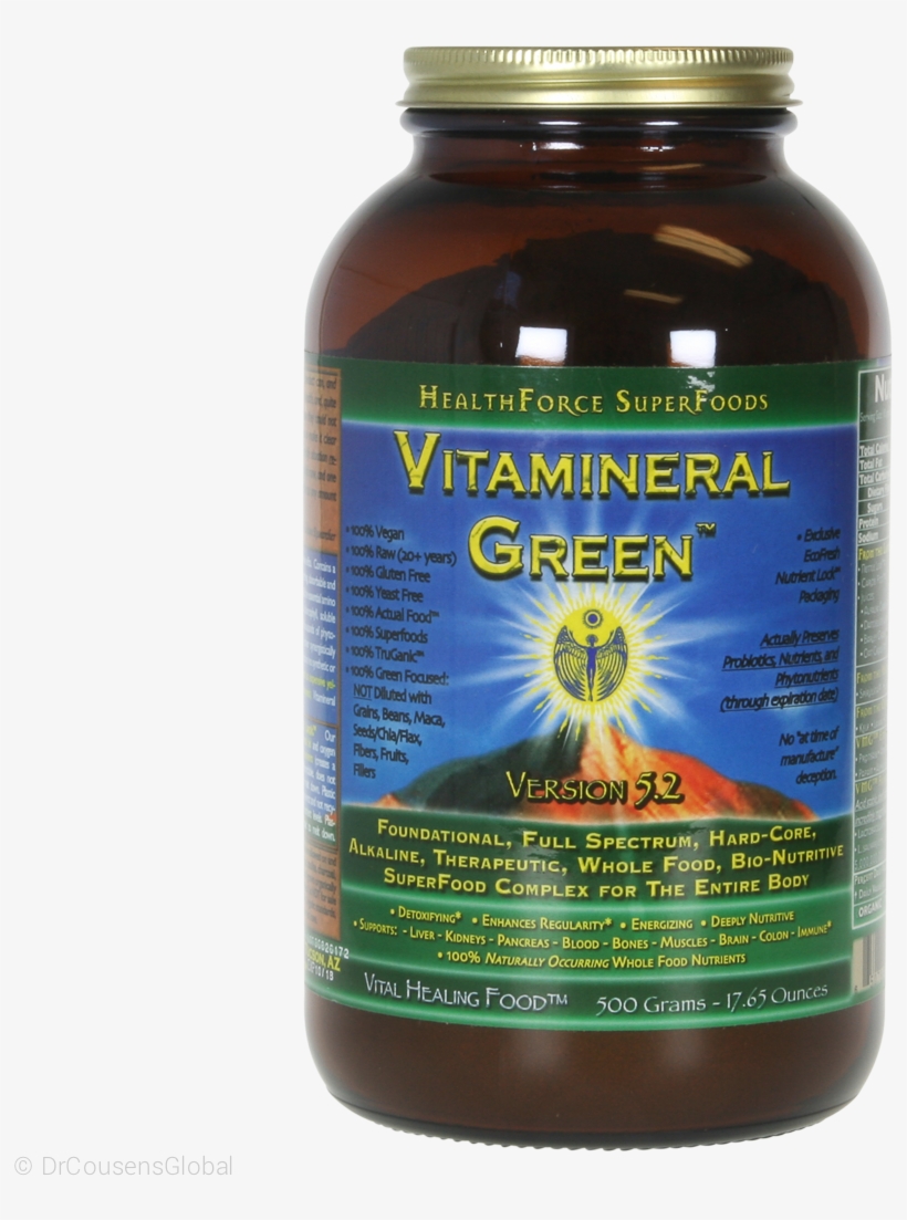 Vitamineral Green Supplement, 500 G, Healthforce - Health Force Vitamineral Green Powder 300 Grams, transparent png download