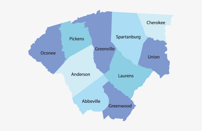Map Of Upstate Sc To The Left Is The Tiger Swallowtail, The State Butterfly - Map Of Sc  Upstate Png Image | Transparent Png Free Download On Seekpng