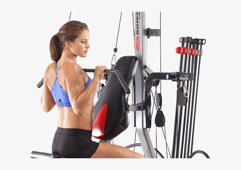 Lat Pull Exercise On A Bowflex Home Gym - Woman Bowflex Home Gym, transparent png download