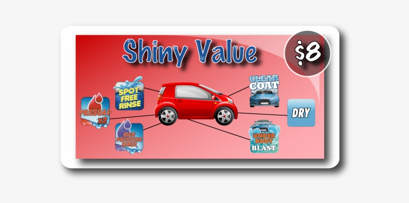 Shiny Value Touch Free Wash - City Car, transparent png download