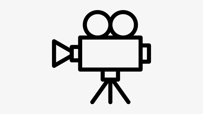 Vintage Cinema Camera Looking Left U22c6 Free Vectors - Cinema Camera Logo Png, transparent png download