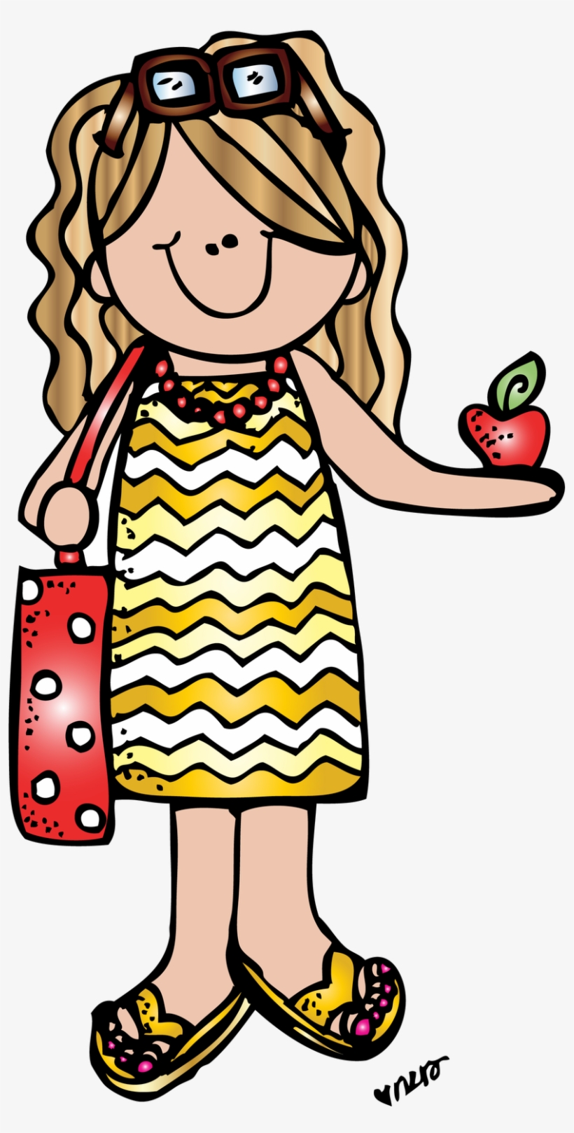 Jen R 2 Short Dress Melonheadz Colored Red - Melonheadz Teacher Clipart, transparent png download