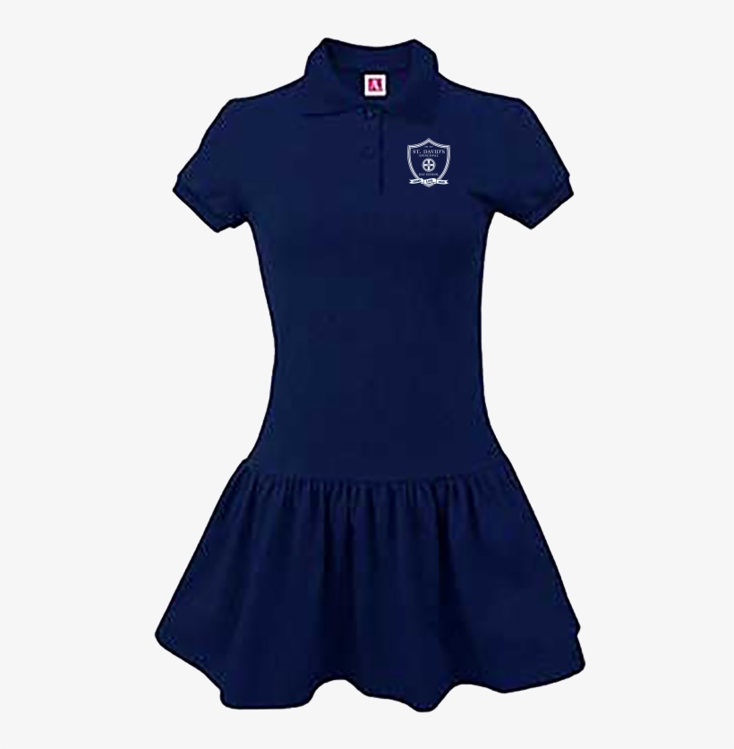 Sdeds Girls Jersey Knit Dress - Polo Shirt, transparent png download