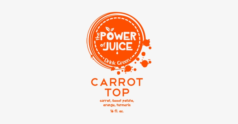 Carrot Top Raw Juice - Power Of Juice Logo, transparent png download