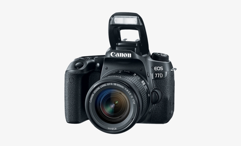Canon Eos 77d Digital Slr Camera + 18-55mm Lens Kit, transparent png download