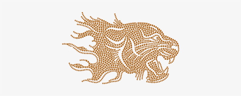 Angry Tiger With Rhinestud Combination - Tiger Silhouette, transparent png download
