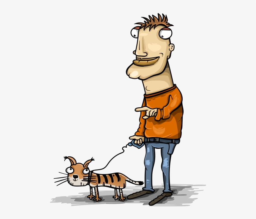 Dude With Tiger - Cat, transparent png download