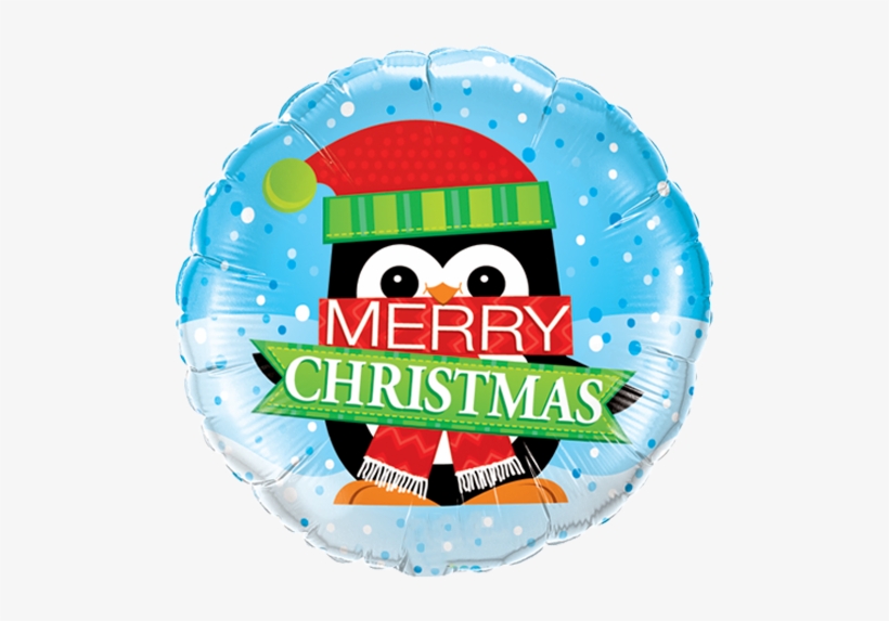 Merry Christmas Penguin Foil Balloon - Merry Christmas Penguin Balloon Delivery, transparent png download
