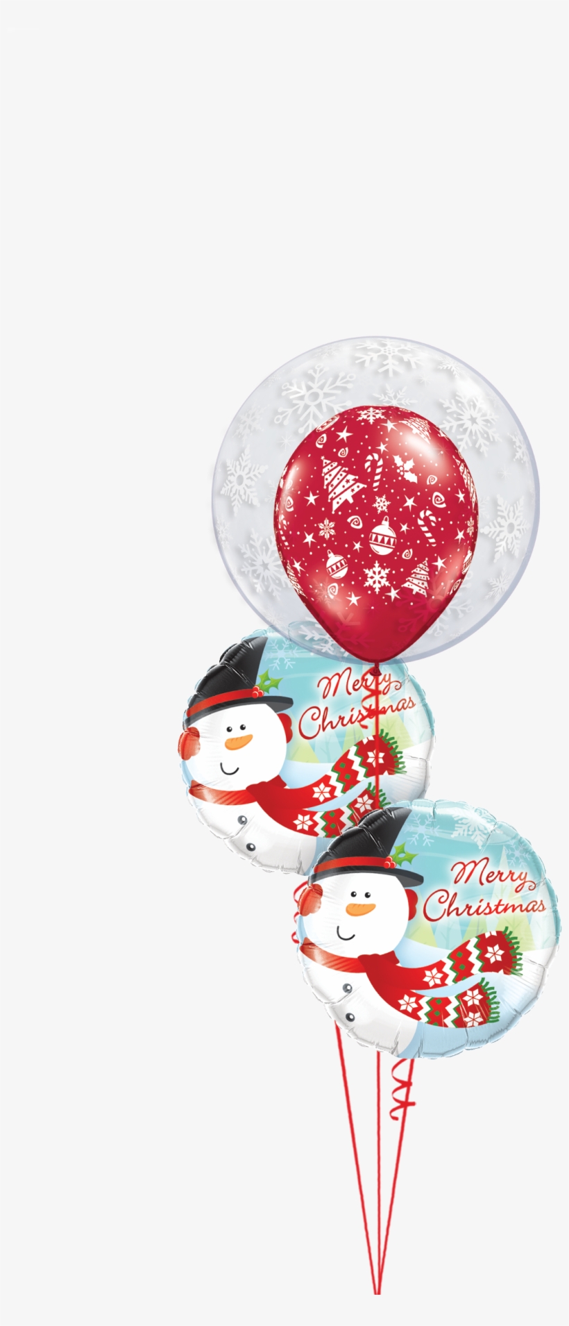 Christmas Balloons - Merry Christmas Snowman Foil Mylar Balloon 18", transparent png download