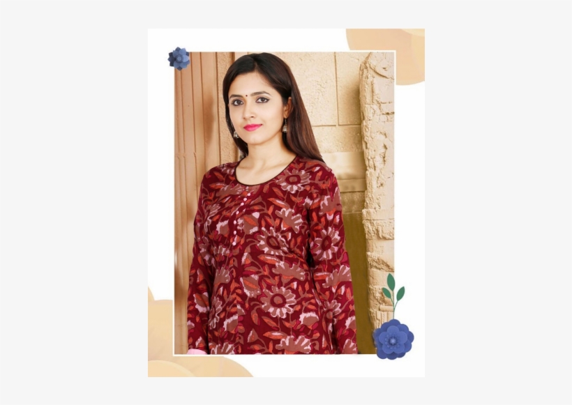 Indijoy Pink Designer Pallazo Set - Blouse, transparent png download