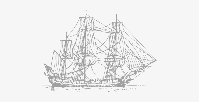 Sailboat Sea Boat Sail Vessel Nautical Shi - Ship Clip Art Transparent, transparent png download