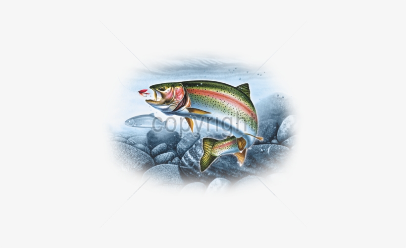 Bass Jumping Png - Rivers Edge Products 716 Trophy Rainbow Trout Cut Board, transparent png download