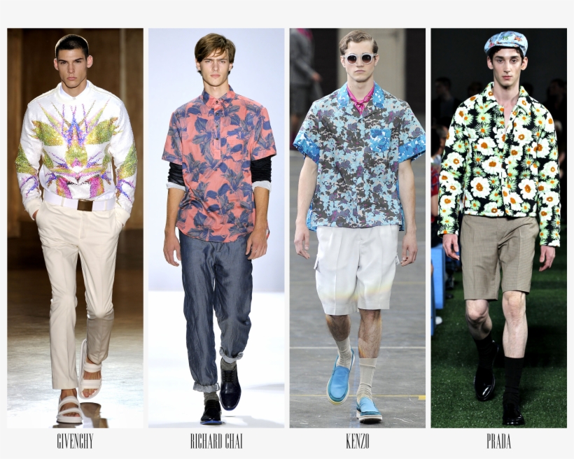 From Derek Lam To Givenchy, The Floral Prints Accents - Hawaiian Look For Men, transparent png download