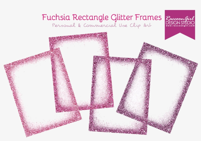 Download Fuchsia Border Frame Png Clipart For Designing - Glitter Frames And Border Png, transparent png download