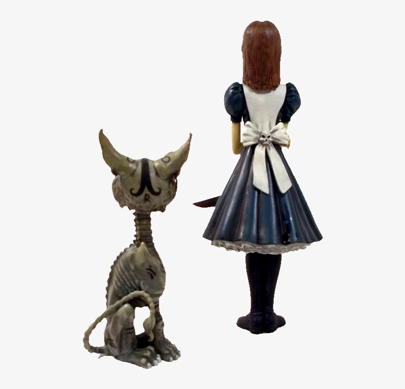 Alice And Cheshire Figure Back - Figurine, transparent png download