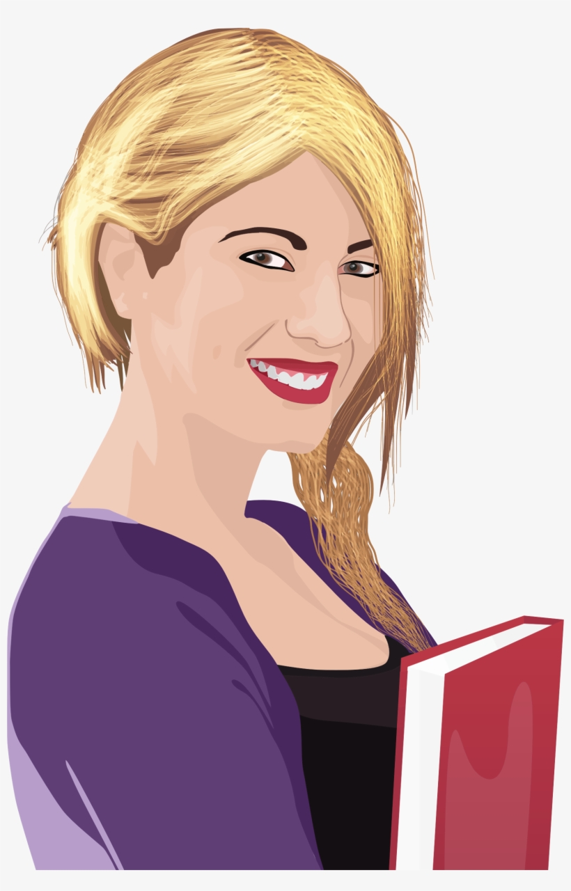 Big Image - Smiling Girl Clip Art, transparent png download