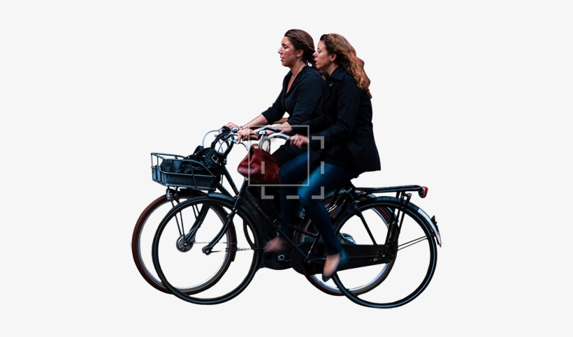Two Women On Bikes - Motorcycle, transparent png download