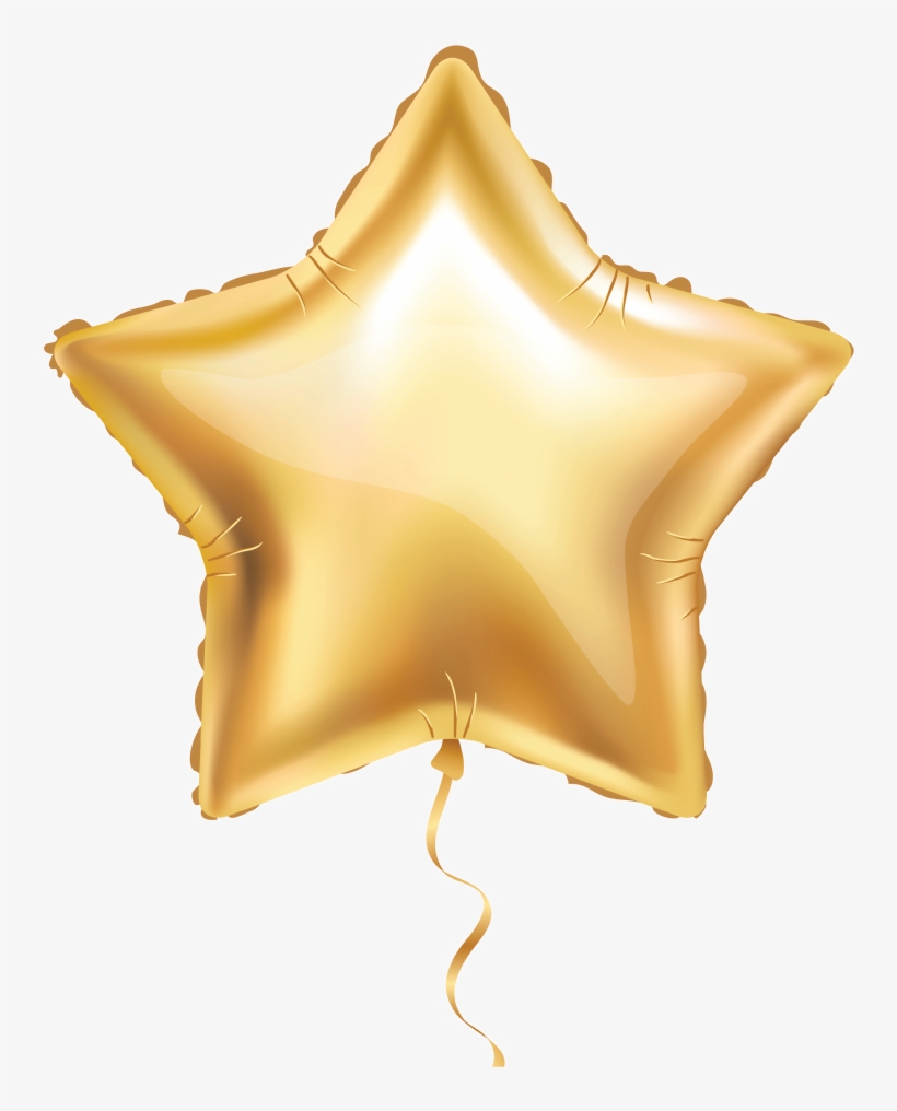 Image Of Golden Star Balloon - С Днем Рождения Звезда, transparent png download