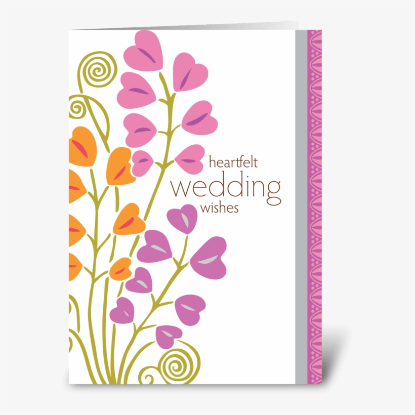 Heartfelt Wedding Wishes Greeting Card - Wedding Wishes Greeting Card, transparent png download