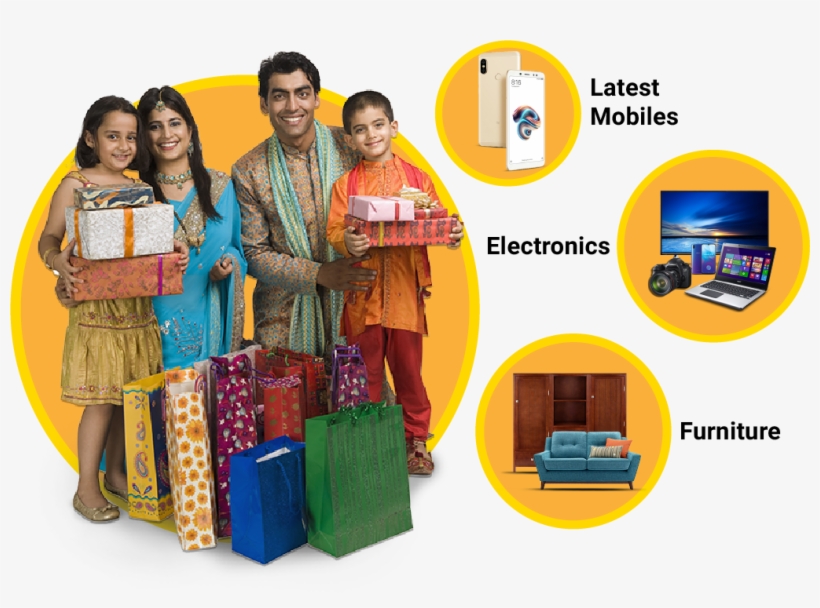 Your Amazon Shopping Now Available At 0% Emi - Diwali Family Shopping, transparent png download
