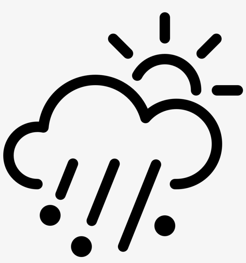 Weather Sun Hail Weather Sun Hail Weather Sun Hail - Sun Cloud Icon, transparent png download