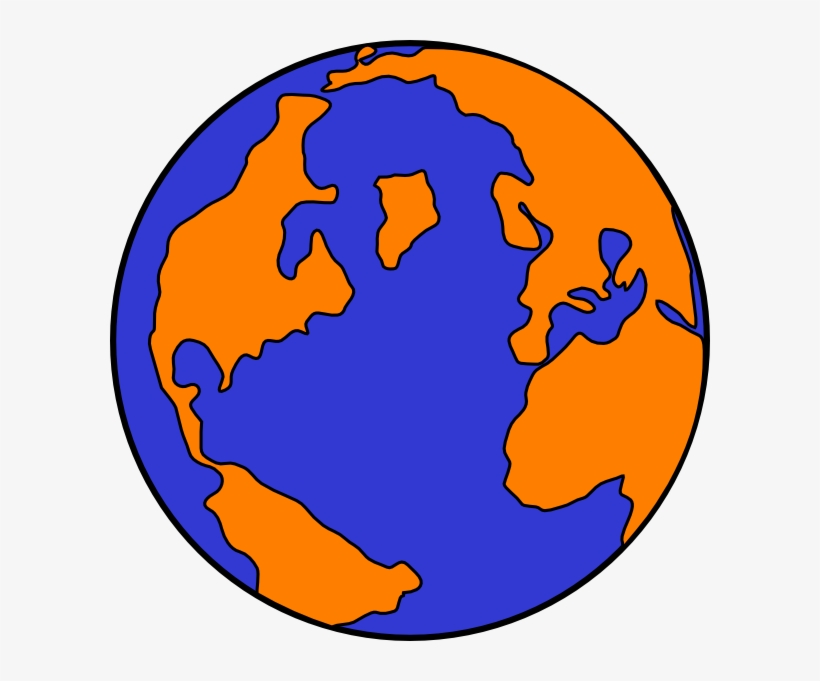 Orange And Blue Globe Svg Clip Arts 600 X 601 Px, transparent png download
