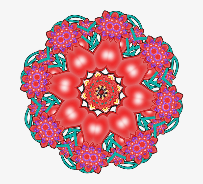 The Big Flower Was Reduced 50% And Then 50% More To - Motif, transparent png download