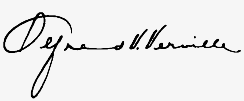 Signature Of Alfred Victor Verville From Draft Card - File Signature, transparent png download