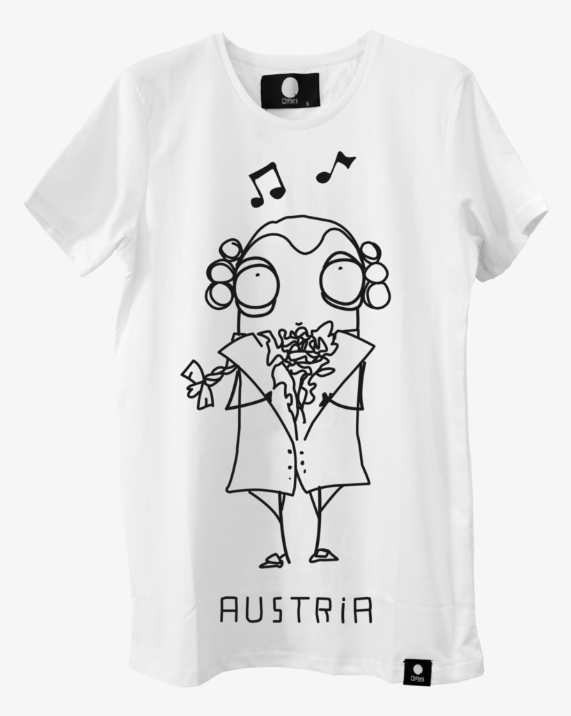 The Best Mozart T-shirt Design By Quipster - White Tee Shirt Design, transparent png download